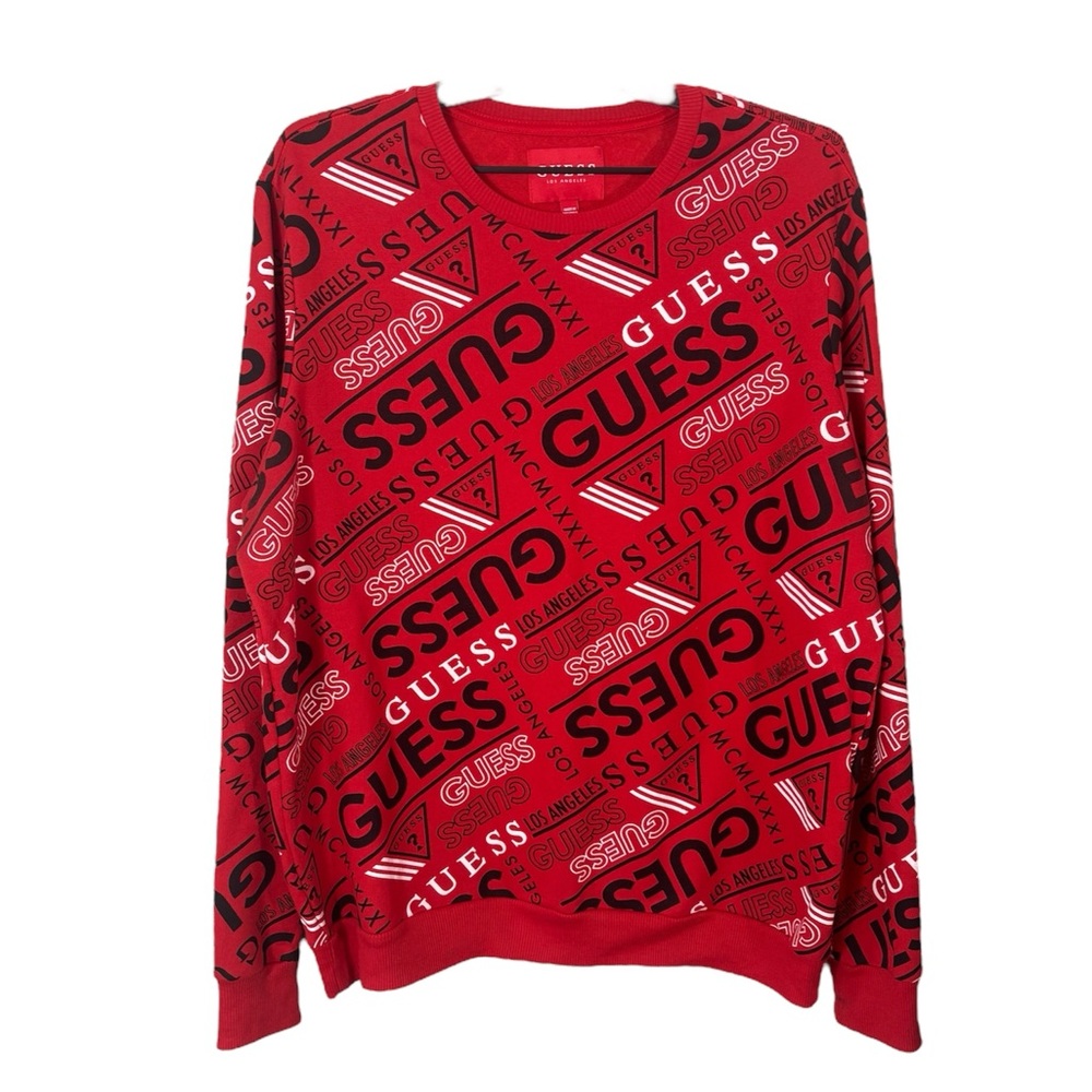 GUESS Red Logo Men's Sweater XL